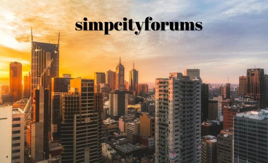 Illustration of simpcityforum as a vibrant online community space