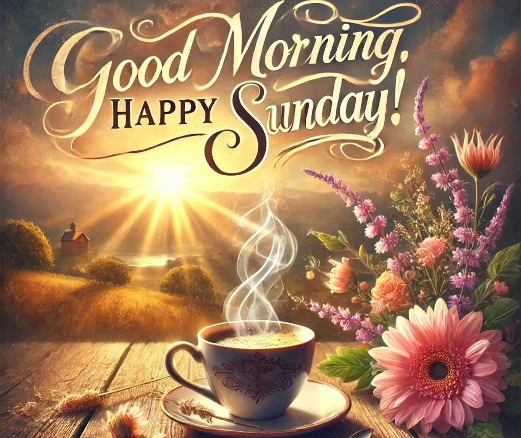 good morning with happy sunday